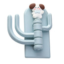 Self Adhesive Hanger Punch Free Rotating 3 Hooks Cute Animal Wall Door Holder for Keys Dog-3