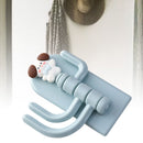 Self Adhesive Hanger Punch Free Rotating 3 Hooks Cute Animal Wall Door Holder for Keys Dog-5