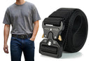 Nylon Tactical Belt Quick-Release for Outdoor Work Daily - Black-1