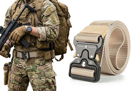 Nylon Tactical Belt Quick-Release for Outdoor Work Daily - Army Green