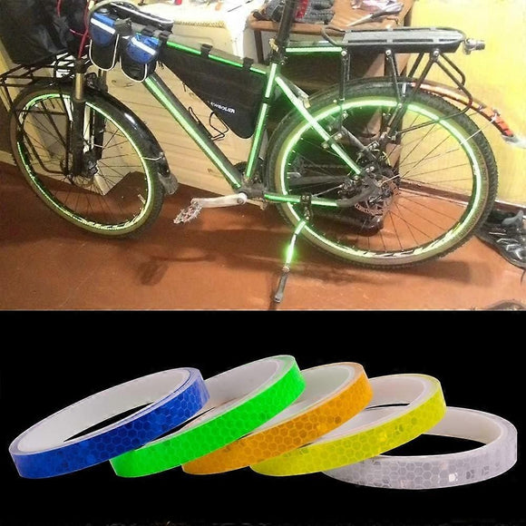 2 Pack Self-Adhesive Reflective Tape, 1cm x 8m Waterproof Safety Tape for Trailers