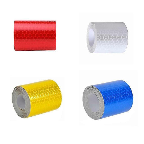 Car Reflective Warning Tape, Self-Adhesive Safety Sticker, 3m x 5cm - Red