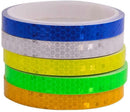 2 Pack Self-Adhesive Reflective Tape, 1cm x 8m Waterproof Safety Tape for Trailers-5