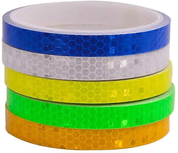 2 Pack Self-Adhesive Reflective Tape, 1cm x 8m Waterproof Safety Tape for Trailers
