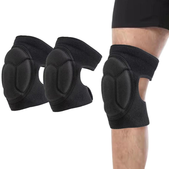 Pair of Knee Pads Anti-Slip Knee Protector Braces for Work Sports Grey - S