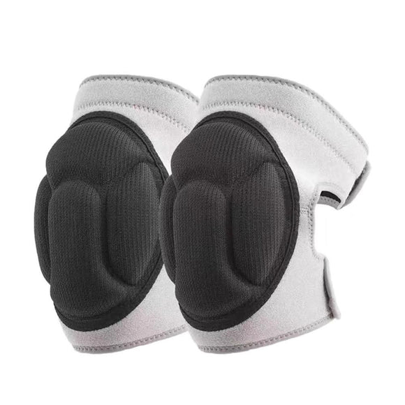 Pair of Knee Pads Anti-Slip Knee Protector Braces for Work Sports Grey - M