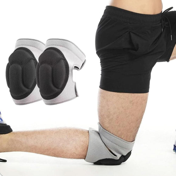 Pair of Knee Pads Anti-Slip Knee Protector Braces for Work Sports Grey - XL