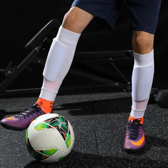 Pair of Soccer Shin Guards Breathable Calf Protective Gear for Adults Black