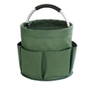 Foldable Storage Basket with Handle and Multiple Pockets, Waterproof Picnic and Camping Organizer - Green-1