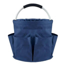 Foldable Storage Basket with Handle and Multiple Pockets, Waterproof Picnic and Camping Organizer - Blue-1
