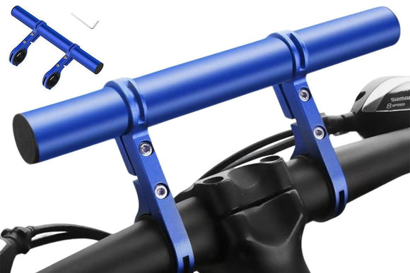 20cm Aluminum Alloy Bicycle Handlebar Extender Mount for Bike Accessories Blue