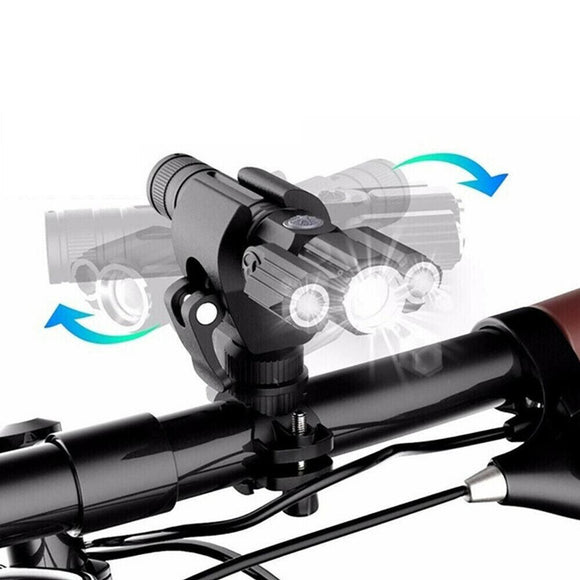 3-Head USB Rechargeable Headlight With Bracket for Night Cycling