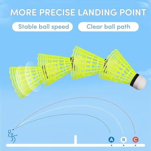 Durable Nylon Badminton Shuttlecocks Indoor Outdoor Training Recreational Yellow 12 Pack