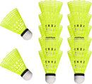 Durable Nylon Badminton Shuttlecocks Indoor Outdoor Training Recreational Yellow 12 Pack-8