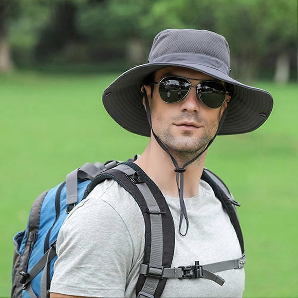 Anti UV Sport Bucket Hat, Foldable Wide Brim Summer Cap for Cycling Hiking - Pink