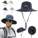 Foldable Anti-UV Bucket Sun Hat, Adjustable Wide Brim Summer Cycling Cap-2
