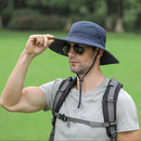 Foldable Anti-UV Bucket Sun Hat, Adjustable Wide Brim Summer Cycling Cap-4