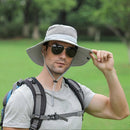 Foldable Anti-UV Bucket Sun Hat, Adjustable Wide Brim Summer Cycling Cap - Dark Gray-3