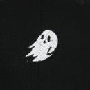 Ghost Embroidered Baseball Cap, Adjustable Ponytail Hat, Black-4