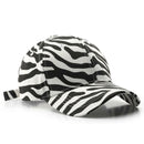 Zebra Print Baseball Cap, Adjustable Cotton Blend Sun Hat for Outdoor-1