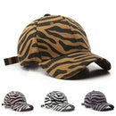 Zebra Print Baseball Cap, Adjustable Cotton Blend Sun Hat for Outdoor-3