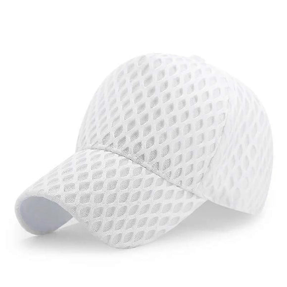 Oversize Mesh Trucker Cap, Big Brim Breathable Baseball Cap for Summer - Navy Blue L
