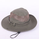 Foldable UV Protection Bucket Hat, Cotton Fishing Safari Hat with Chin Strap, Coffee-1