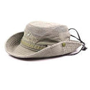 Foldable UV Protection Bucket Hat, Cotton Fishing Safari Hat with Chin Strap, Coffee-2