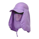 Hiking Hat with Neck and Face Flap, Breathable Baseball Sun Cap for Garden Fishing-3