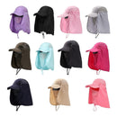 Hiking Hat with Neck and Face Flap, Breathable Baseball Sun Cap for Garden Fishing-4