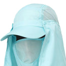 Hiking Hat with Neck and Face Flap, Breathable Baseball Sun Cap for Garden Fishing-5