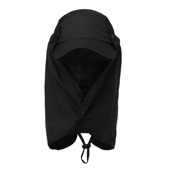 Hiking Hat with Neck and Face Flap, Breathable Baseball Sun Cap for Garden Fishing