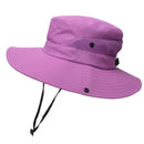 Wide Brim Bucket Hat, Breathable Hiking Fisherman Sun Hat, Purple-1