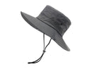 Wide Brim Bucket Hat, Breathable Hiking Fisherman Sun Hat, Grey-2
