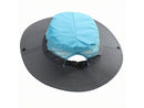 Wide Brim Bucket Hat, Breathable Hiking Fisherman Sun Hat, Blue Gray-3