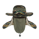 Foldable Nylon Fishing Hat with Mesh Vents, UV Protection Hiking Flap Cap-1