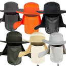 Foldable Nylon Fishing Hat with Mesh Vents, UV Protection Hiking Flap Cap-5