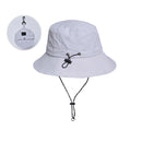 Waterproof Foldable Fisherman Hat, Nylon Fishing and Hiking Sun Hat, Light Grey-1
