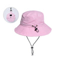 Waterproof Foldable Fisherman Hat, Nylon Fishing and Hiking Sun Hat, Pink-1