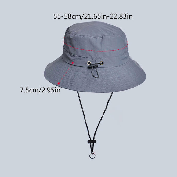 Waterproof Foldable Fisherman Hat, Nylon Fishing and Hiking Sun Hat, Pink