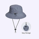 Waterproof Foldable Fisherman Hat, Nylon Fishing and Hiking Sun Hat, Khaki-4