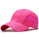 Quick Drying Breathable Baseball Cap, Adjustable Outdoor Sun Sports Hat, Rose Red-4