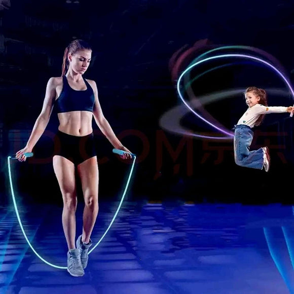 Glowing Skipping Rope Blue 2.8m Jump Rope 160g