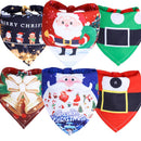 Dog Christmas Triangle Scarf Cotton Cartoon (Anhui hair) triangle scarf black glittering Small size (suitable for pets within 10 Jin)-7