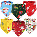 Dog Christmas Triangle Scarf Cotton Cartoon (Anhui hair) triangle scarf green black belt Small size (suitable for pets within 10 Jin)-3