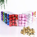 Plastic Christmas Decoration Balls 3cm 24 Pack Degree 3cm Rose Red 24 Pack-2