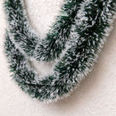 Tinsel Decoration Christmas New Year Dark Green Tops-dark green with white edges-1