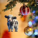 O Acrylic Christmas Cow Car Hanging Ornament Cow pendant 7-3