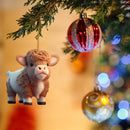 O Acrylic Christmas Cow Car Hanging Ornament Cow pendant 7-4