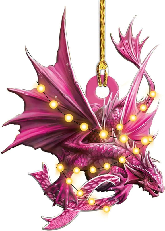 Christmas Dragon Acrylic Car Hanging Decoration G